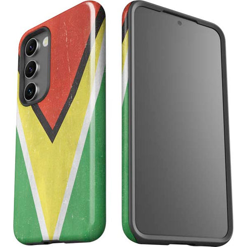 Guyana Flag Distressed Galaxy S23 Pro Case